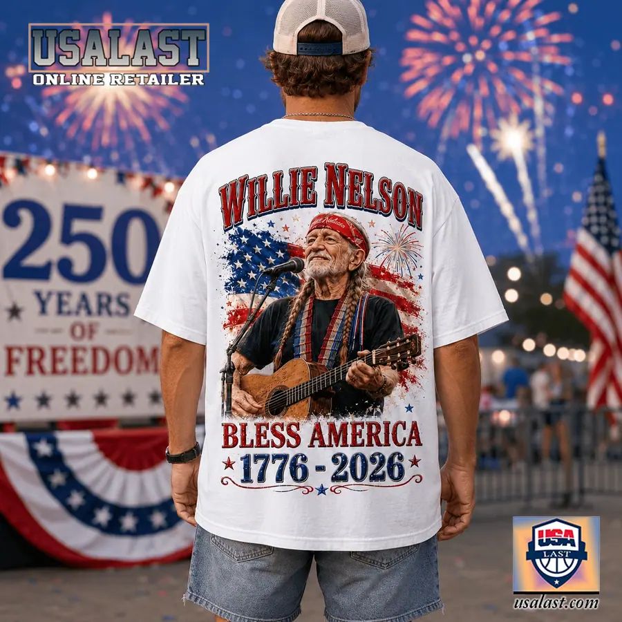 Willie Nelson Bless America 250th Anniversary 3D T-Shirt