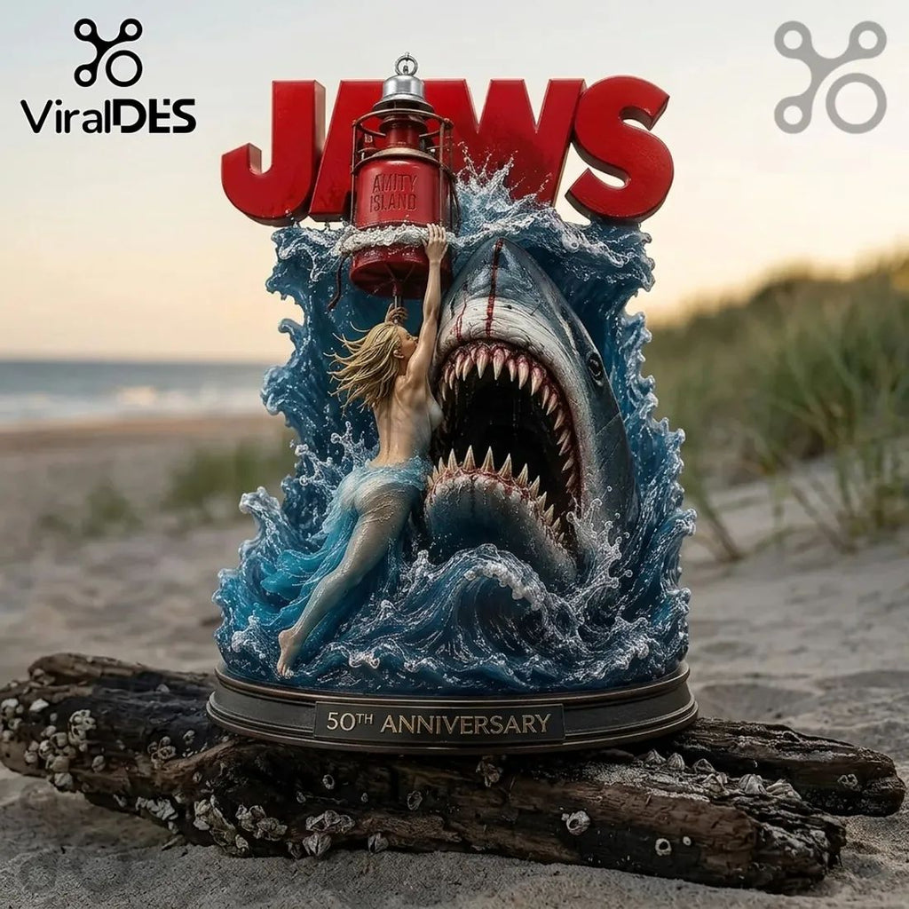 Jaws 50th Anniversary Sculpted Resin Diorama Statue