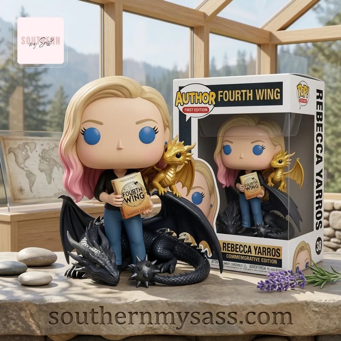 Rebecca Yarros Fourth Wing Author Commemorative Edition Funko Pop Style Pop Figure Doll
