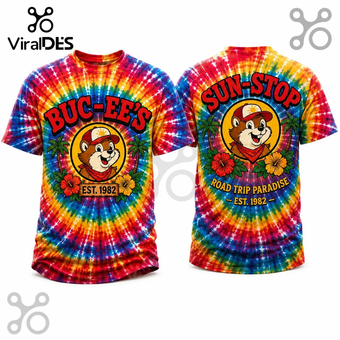 Buc-ee’s Sun-Stop Est 1982 Retro Road Trip Paradise Shirt