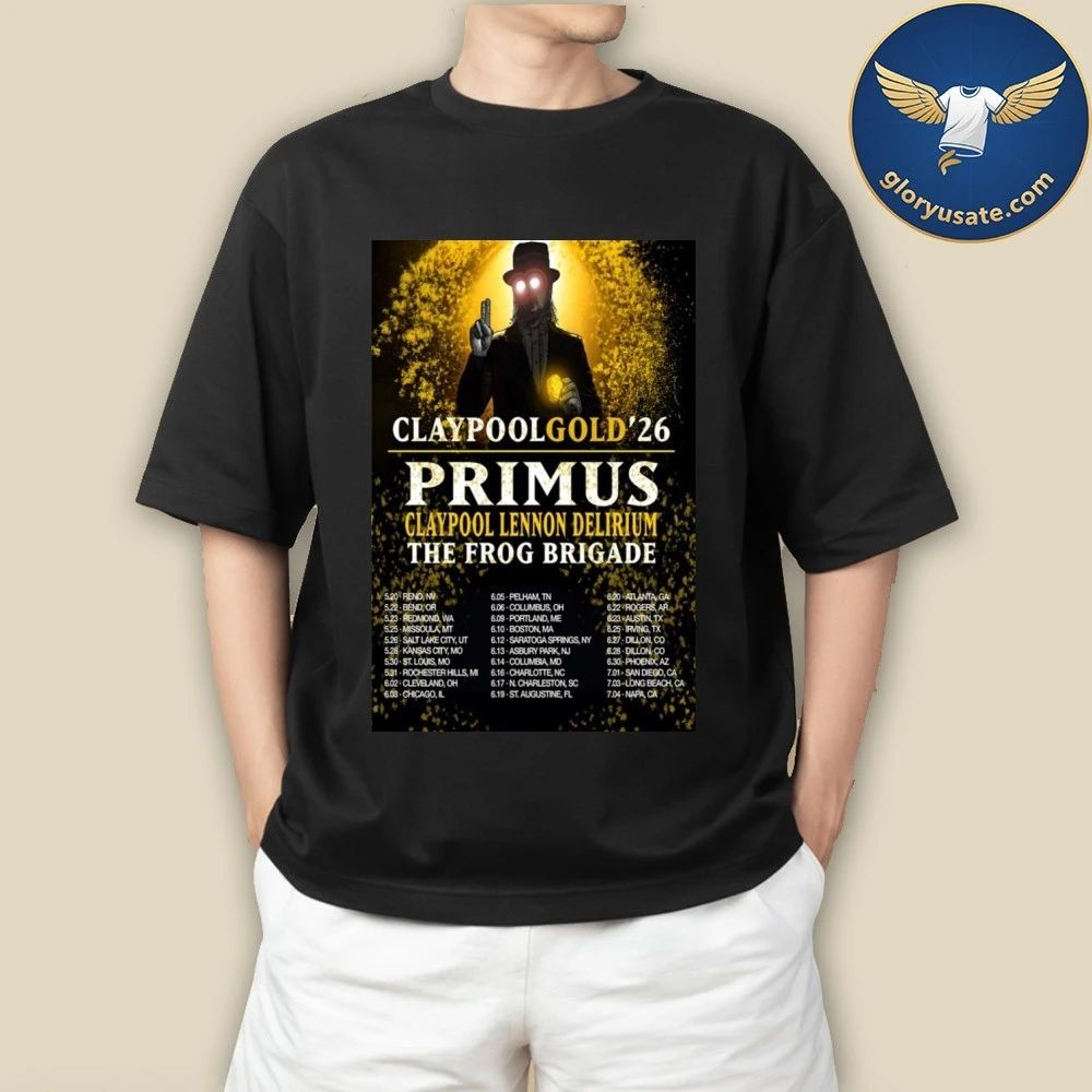 PRIMUS Claypool Gold Tour 2026 Poster Shirt