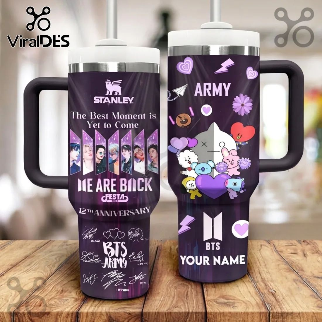 BTS Festa 2025 Custom Name Handle Tumbler