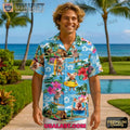 Surfing Pig Beach Tropical Hawaiian Shirt