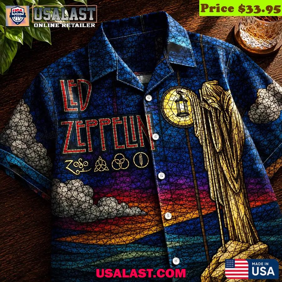 Led Zeppelin The Hermit Stained Glass Hawaiian Shirt