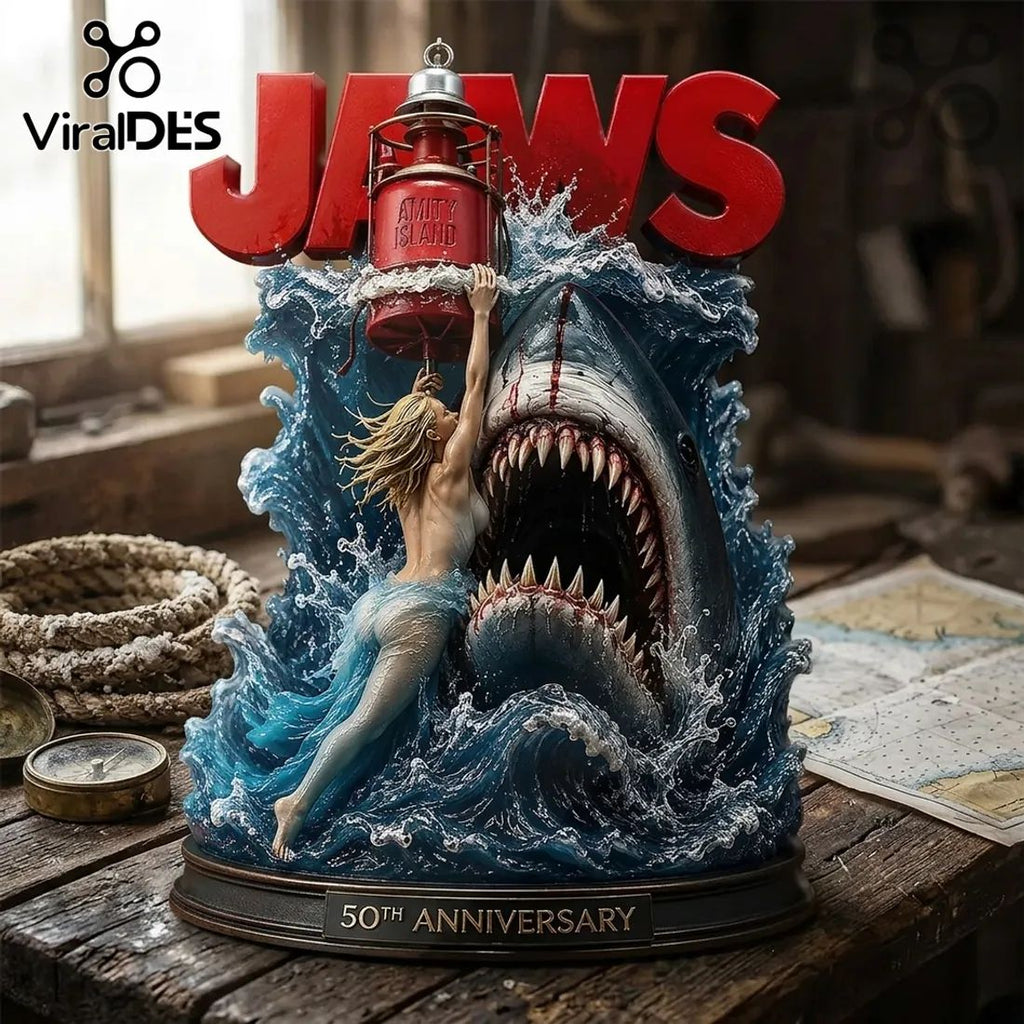 Jaws 50th Anniversary Sculpted Resin Diorama Statue