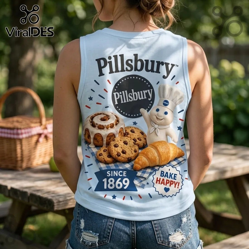 Pillsbury Doughboy Since 1869 V-Neck Tank Top