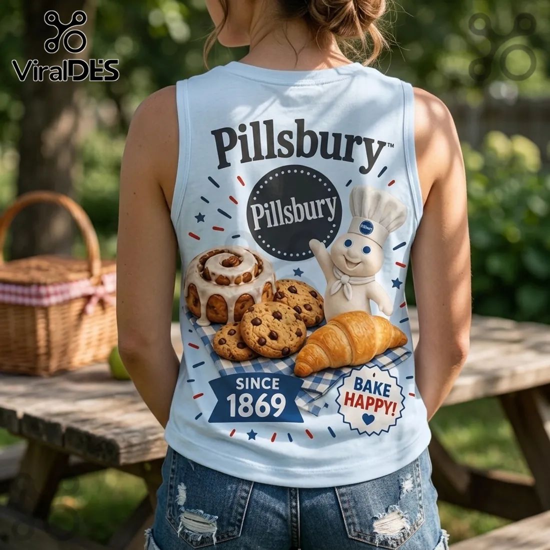 Pillsbury Doughboy Since 1869 V-Neck Tank Top