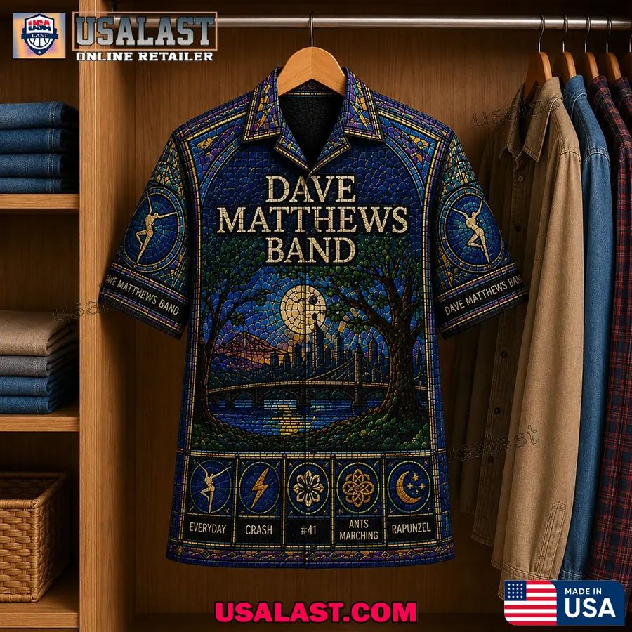 Dave Matthew Band Stained Glass Hawaiian Shirt