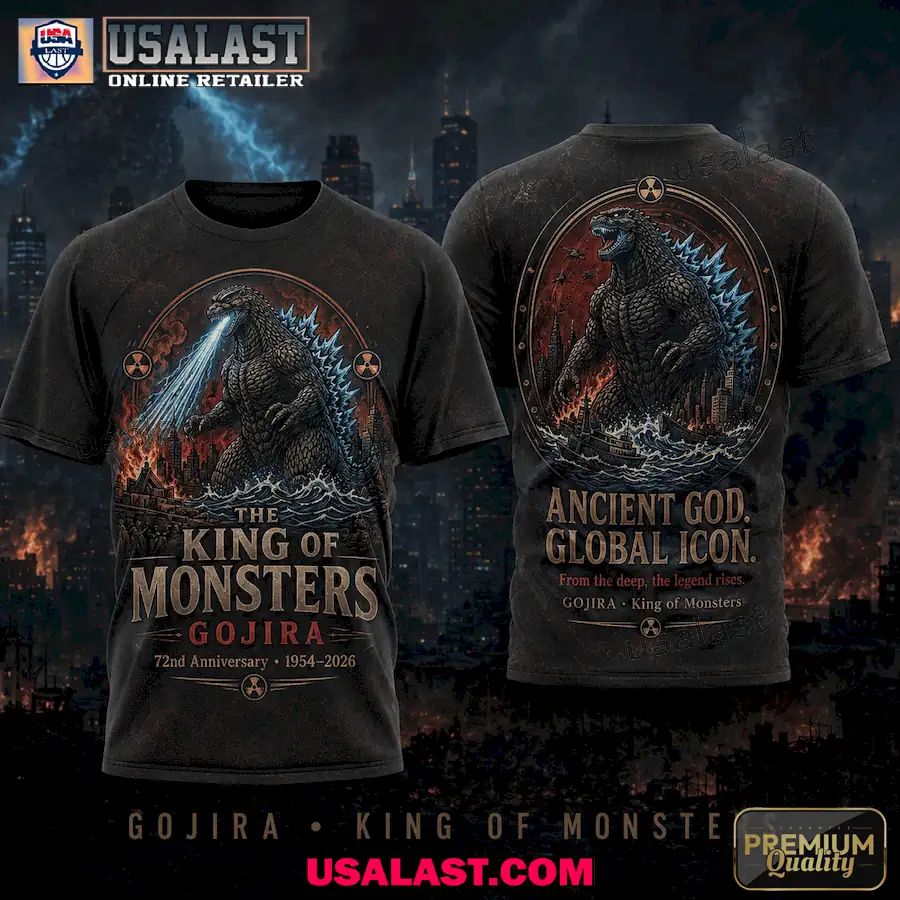 Godzilla The King Of Monsters 72nd Anniversary 3D T-Shirt