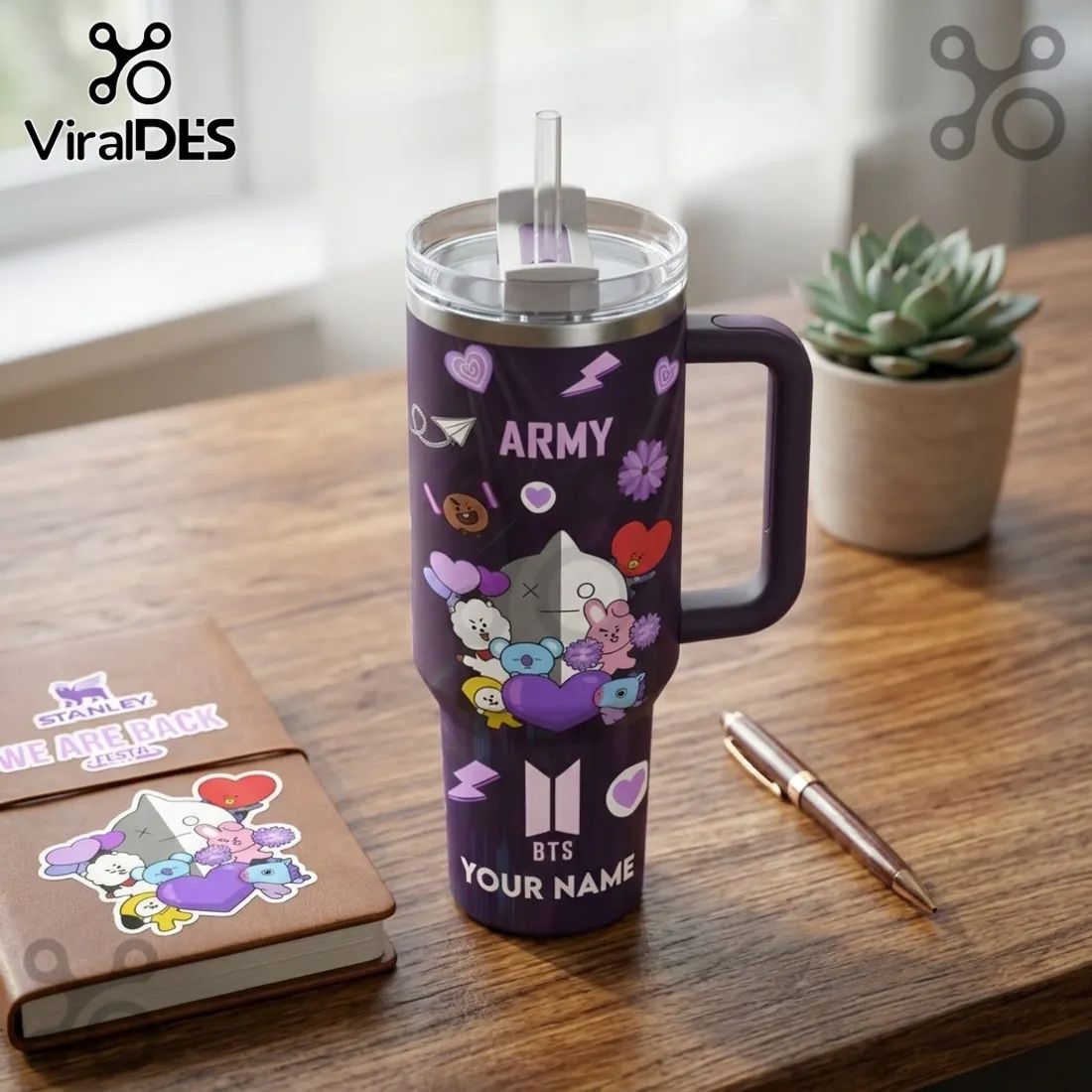 BTS Festa 2025 Custom Name Handle Tumbler