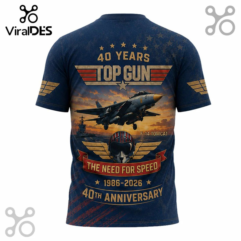 Gun Maverick 40th Anniversary 1986-2026 T-Shirt