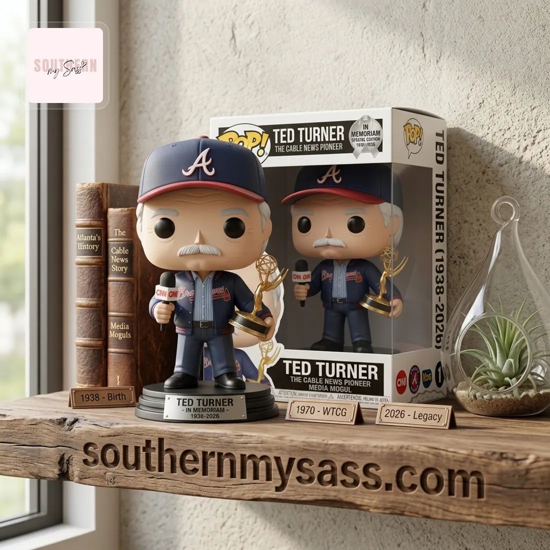 Ted Turner Cable News Pioneer In Memoriam 1938-2026 Special Edition Funko Pop Figure Doll
