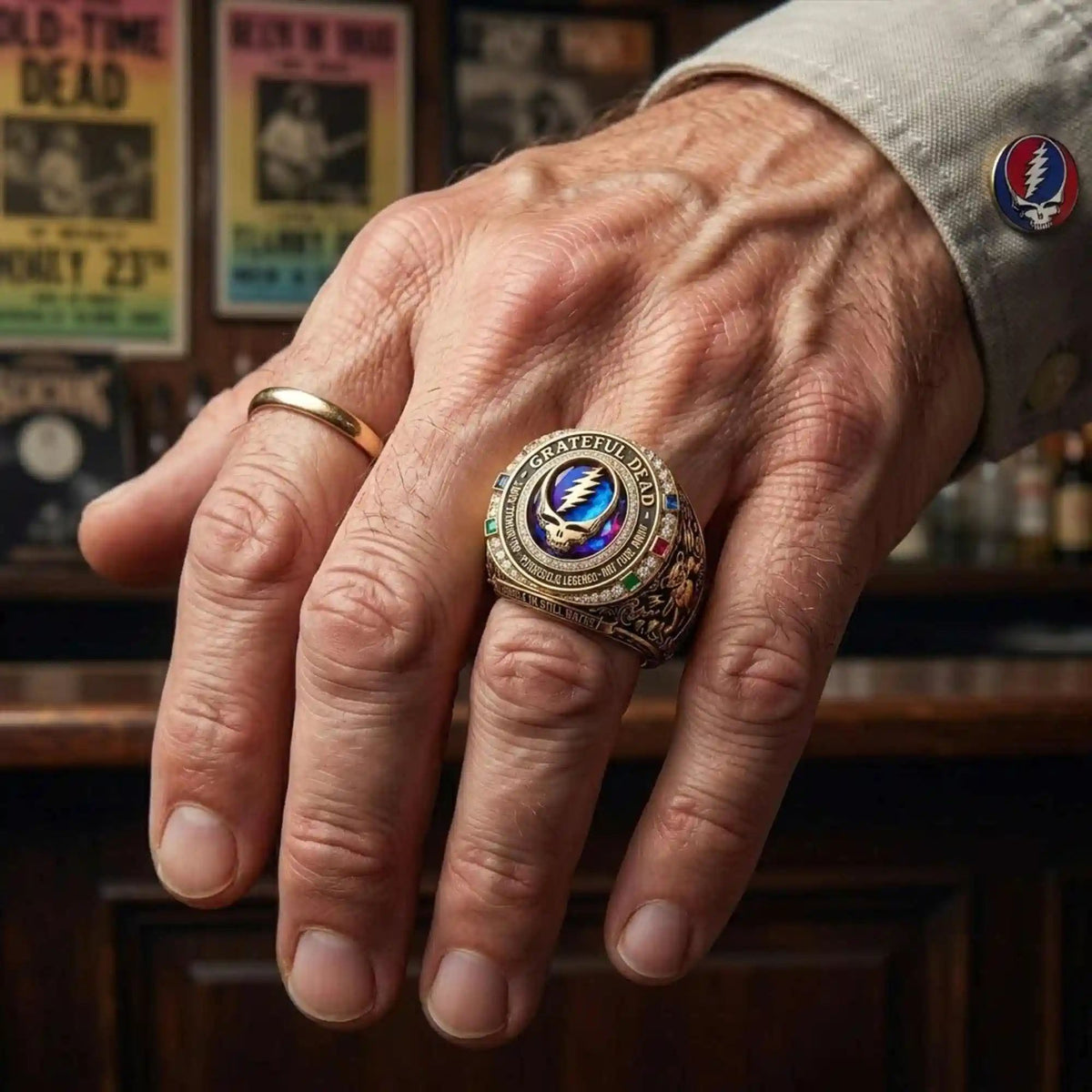 Grateful Dead 60th Anniversary Steal Your Face Edition Ring