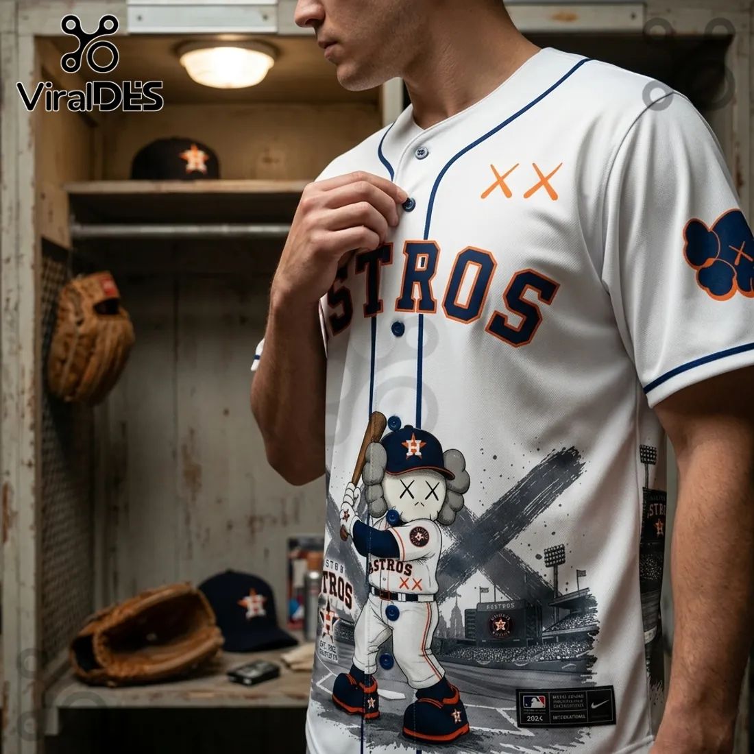 KAWS x Houston Astros Mascot Baseball Jersey 2026