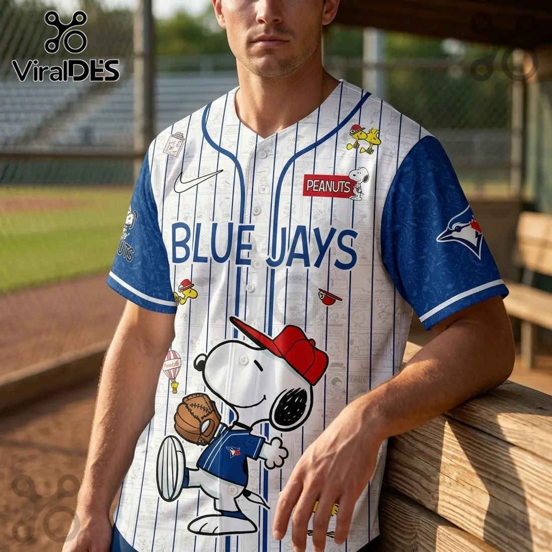 Peanuts x Toronto Blue Jays Night Limited Edition Baseball Jersey