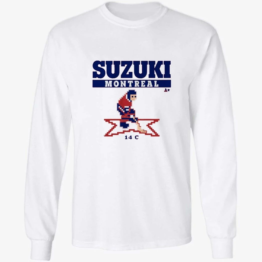 Nick Suzuki Retro Hockey Montreal T-Shirt