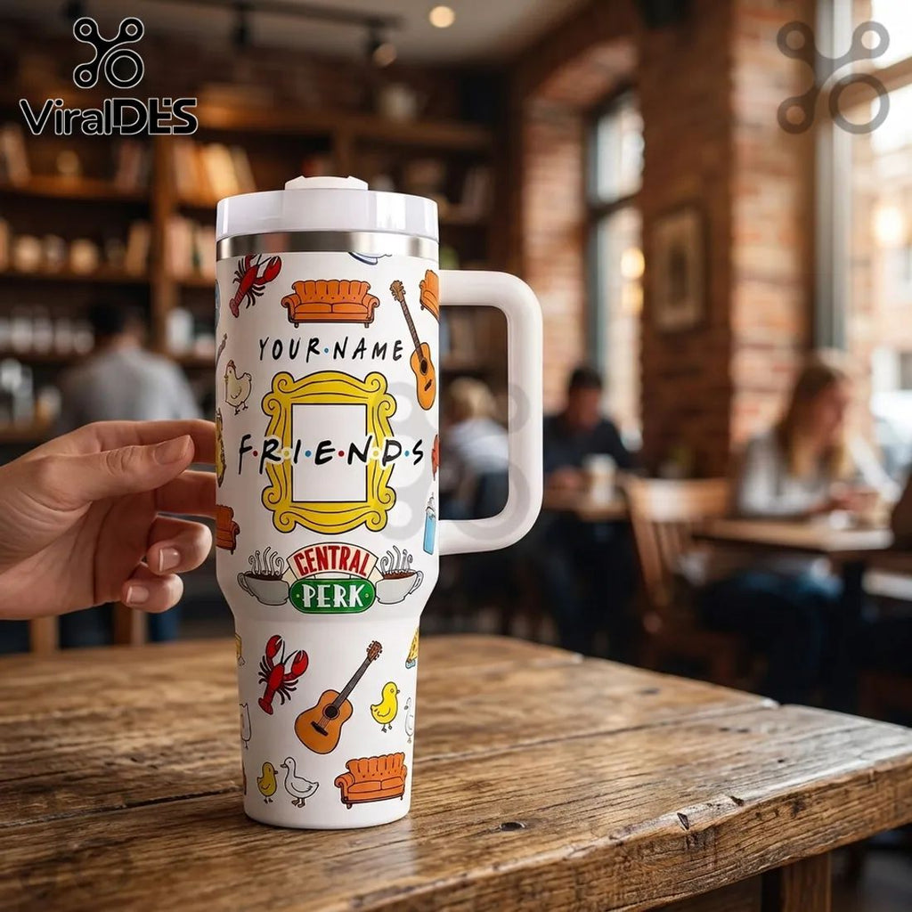 Friends Central Perk Personalized Stainless Steel Insulated Tumbler