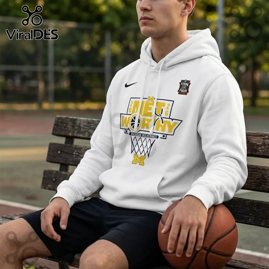 Michigan Wolverines 2026 Final Four White Hoodie