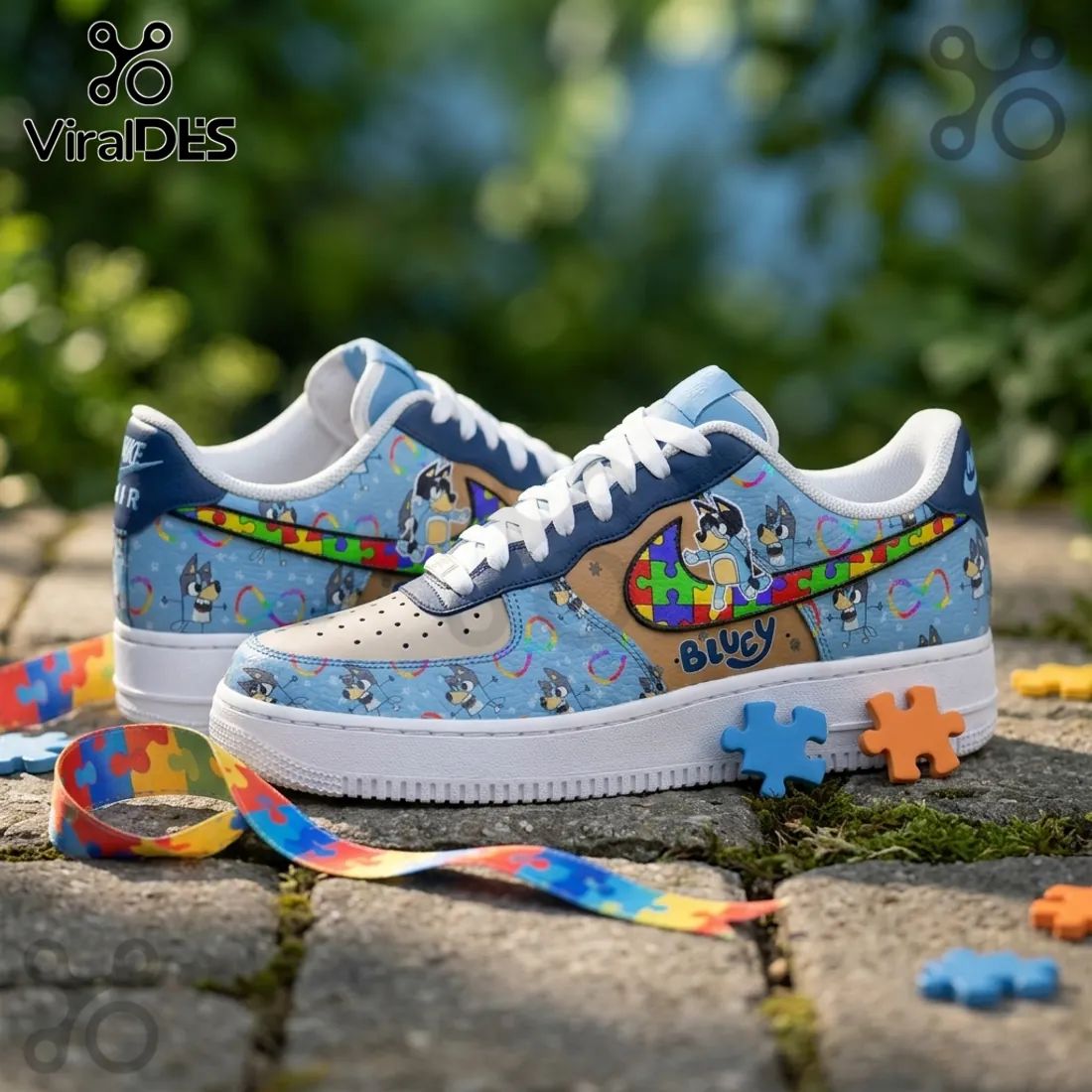 Bluey x Autism Acceptance Custom Air Force 1 Shoes 2026