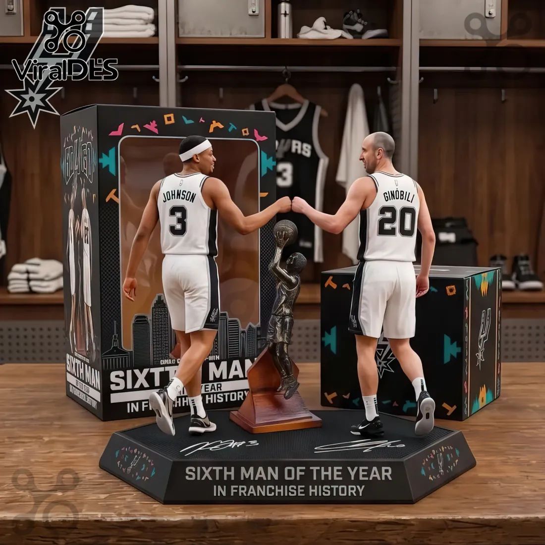 San Antonio Spurs NBA Sixth Man of the Year Acrylic Plaque