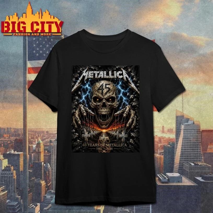 Metallica 45th Anniversary 1981-2026 Countless Memories One Legacy Shirt