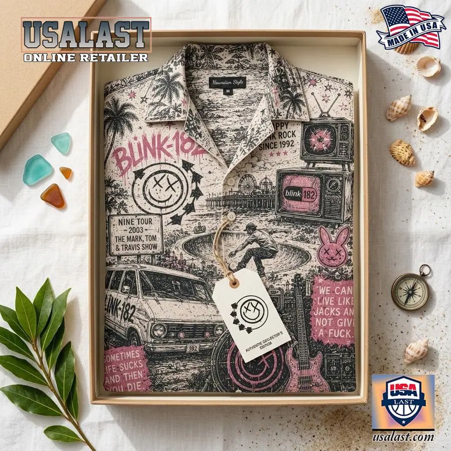 Blink-182 Vintage Tropical Hawaiian Shirt