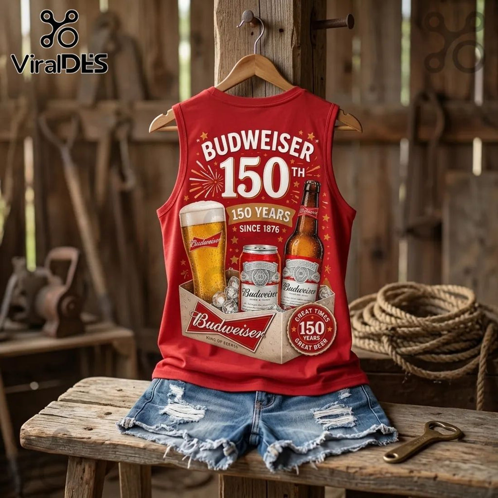 Budweiser 150th Anniversary V-Neck Tank Top