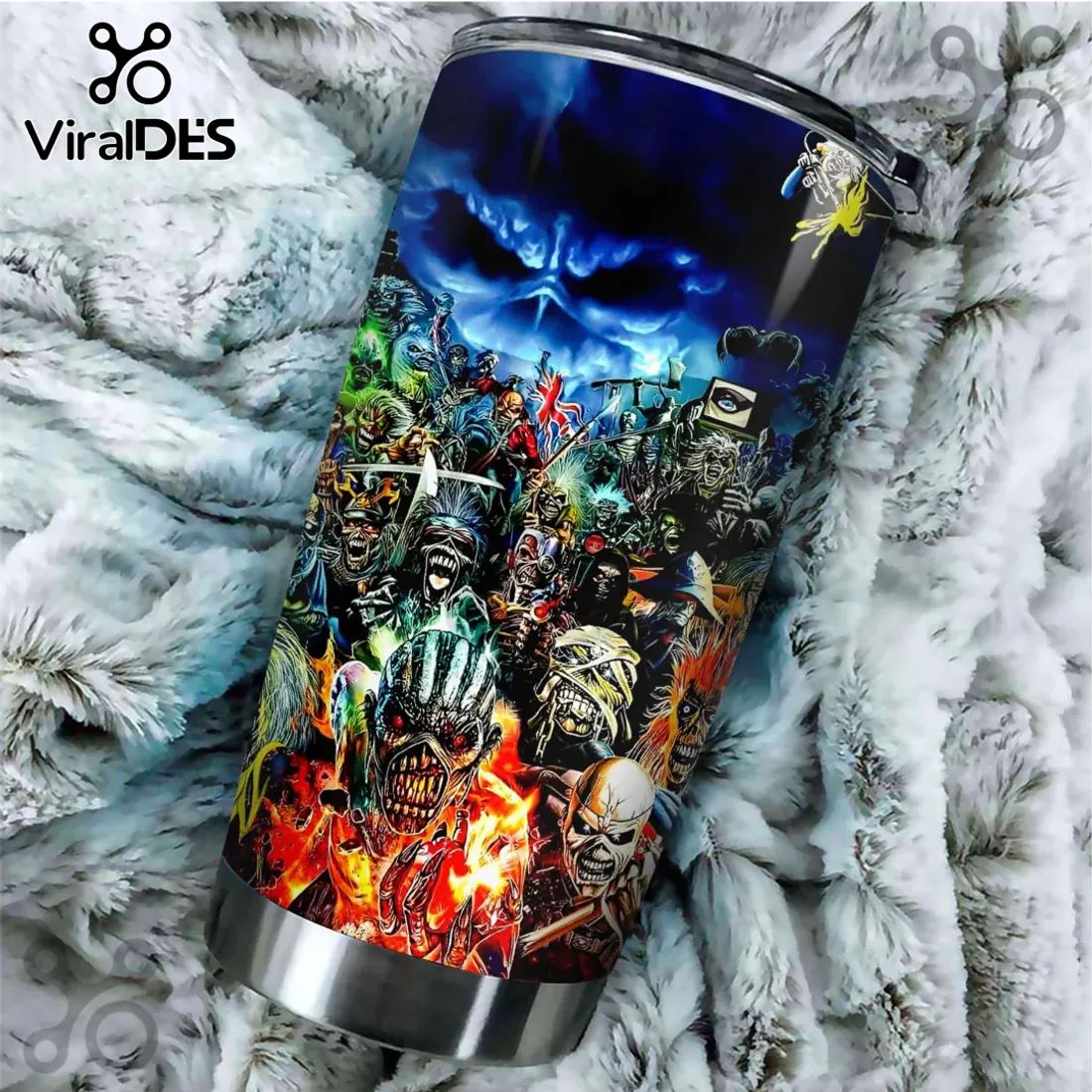 Iron Maiden Iconic Eddie The Head Heavy Metal Tumbler