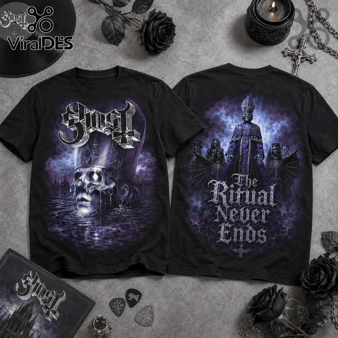 Ghost The Ritual Never Ends Black T-Shirt