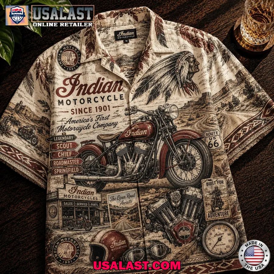 Indian Motorcycle Vintage Hawaiian Shirt