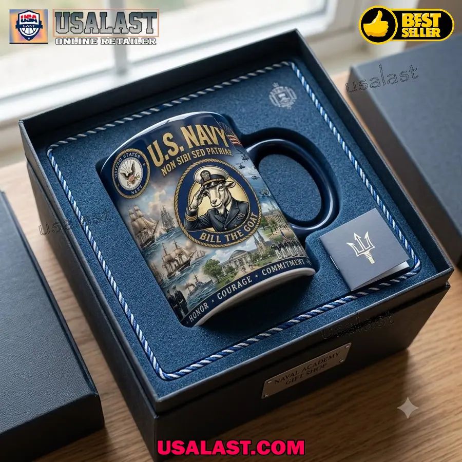 US Navy Bill the Goat Non Sibi Sed Patriae Coffee Mug