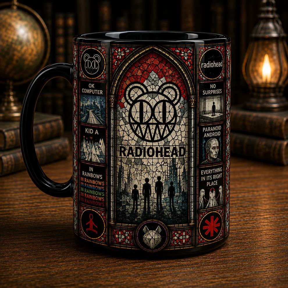 Radiohead Rock Stained Glass Accent Mug