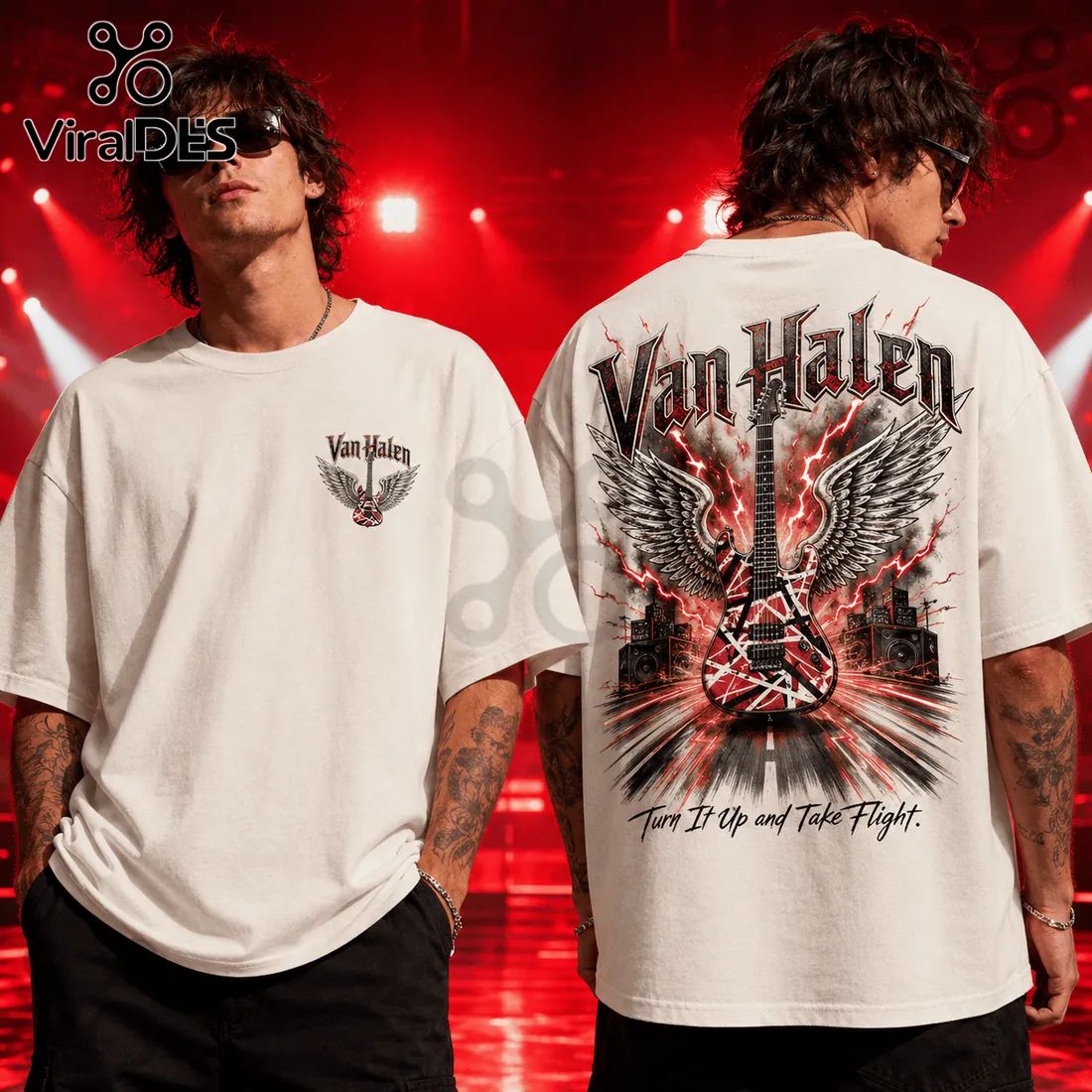 Premium Van Halen Rock Band White T-Shirt