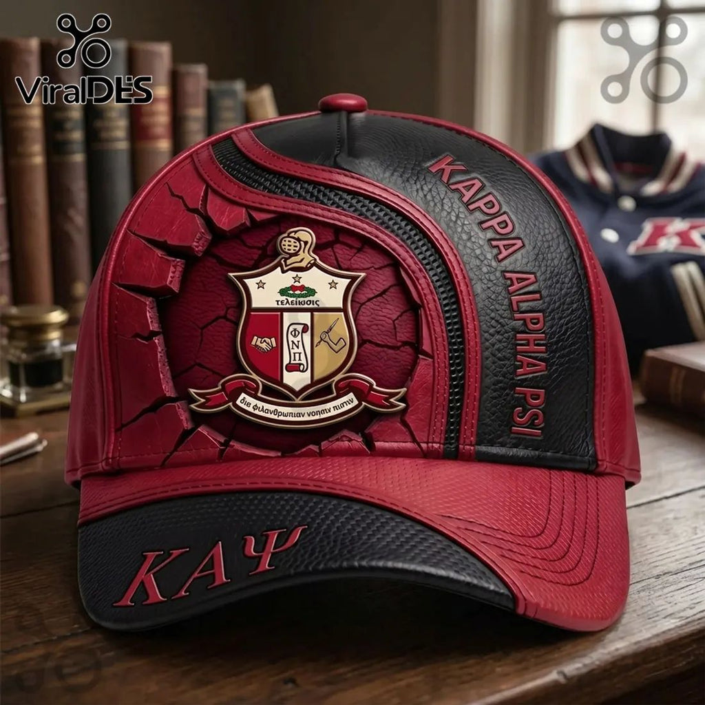 Kappa Alpha Psi Official Greek ΚΑΨ Red Black Baseball Cap