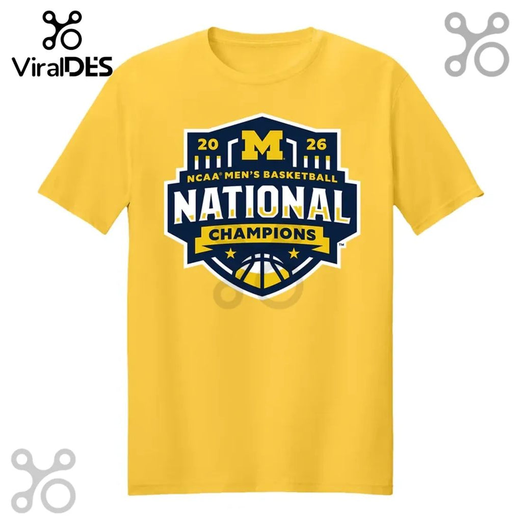 NCAA Men’s Basketball 2026 National Champions Commemorative Gold T-shirt