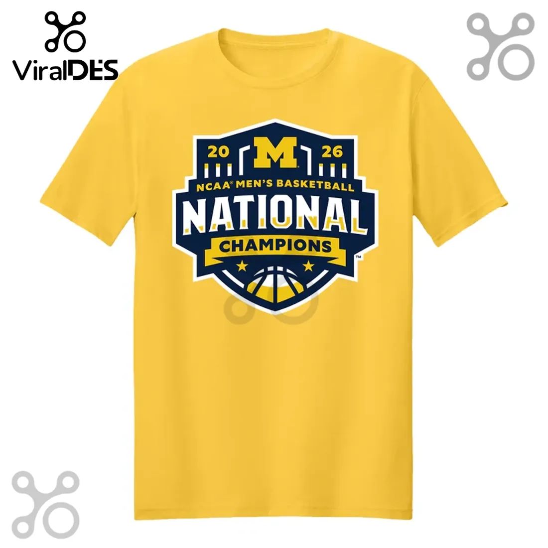 NCAA Men’s Basketball 2026 National Champions Commemorative Gold T-shirt