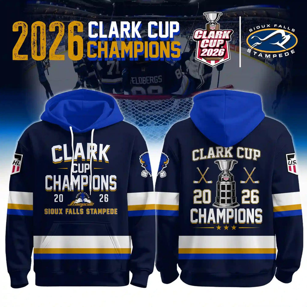 Sioux Falls Stampede Clark Cup Champions 2026 Hockey Jersey