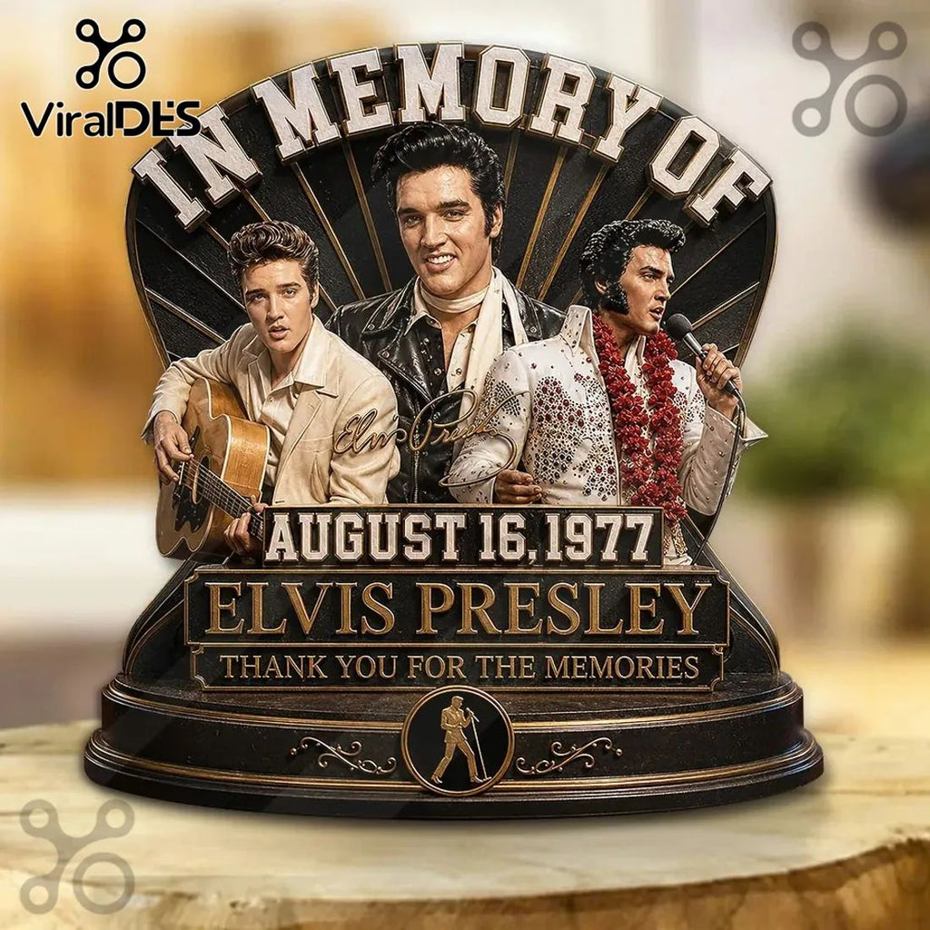 Elvis Presley In Memory Of 1977 Memorial Tribute Collectible Sculpted Plaque