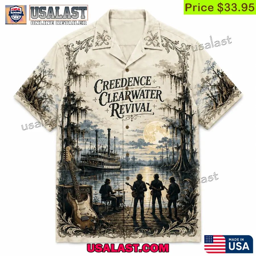 Creedence Clearwater Revival Born of the River Raised By Rhythm Hawaiian Shirt