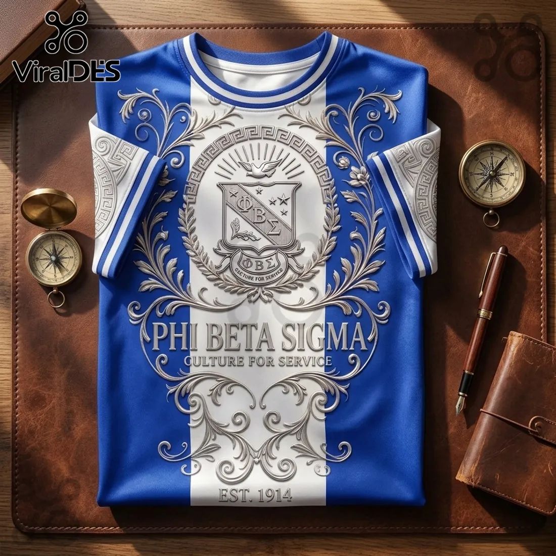 Phi Beta Sigma Culture For Service Blue White T-Shirt
