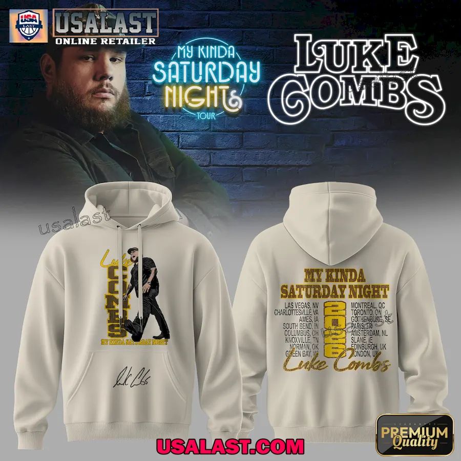 Luke Combs My Kinda Saturday Night Tour 2026 Hoodie