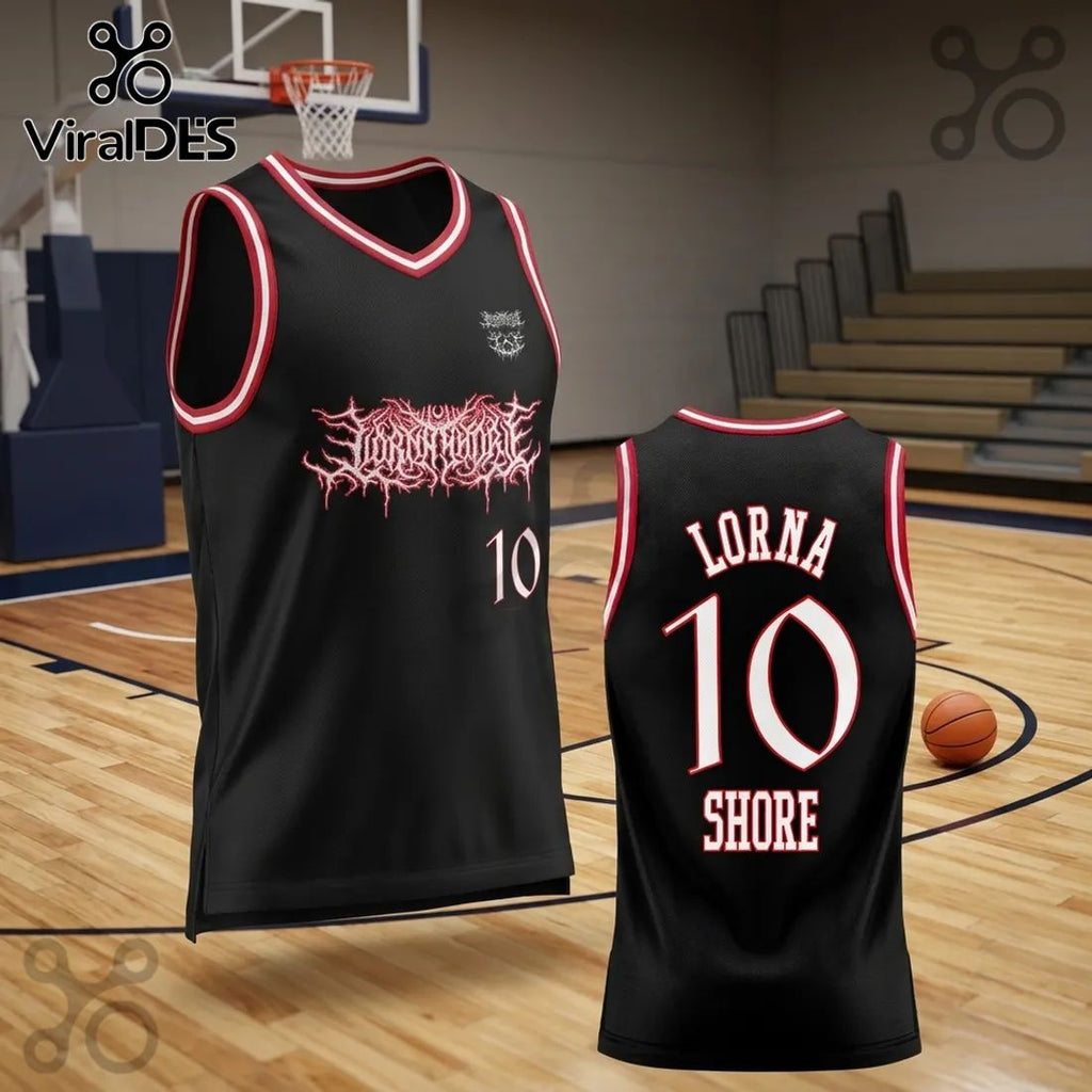 Lorna Shore Black Red Australia Tour 2026 Basketball Jersey