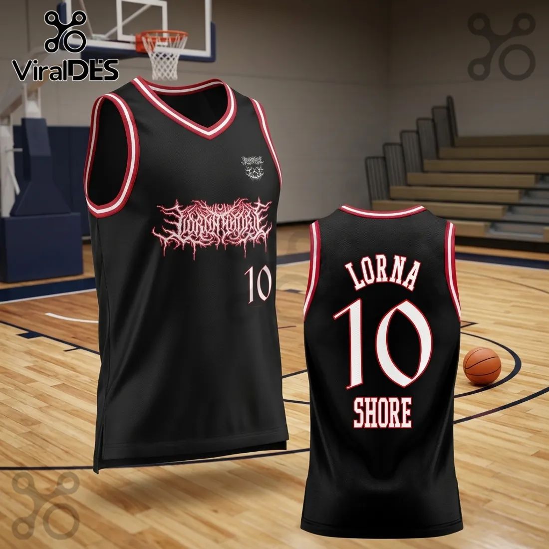 Lorna Shore Black Red Australia Tour 2026 Basketball Jersey