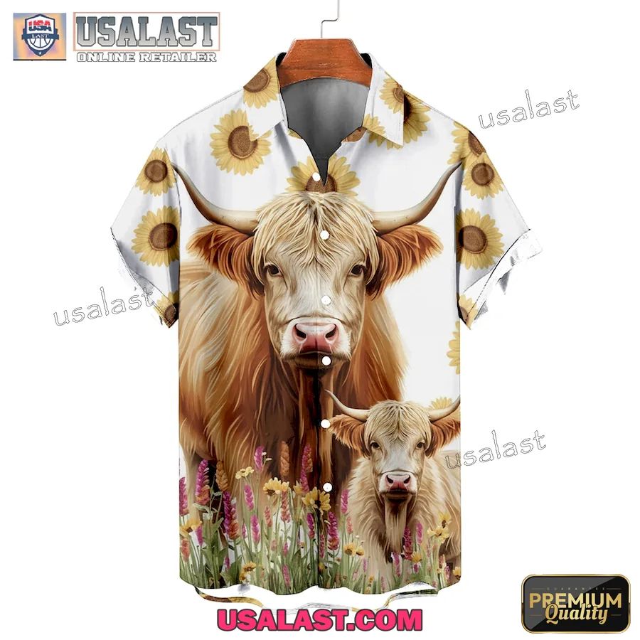 Mama Highland Cow Hawaiian Shirt