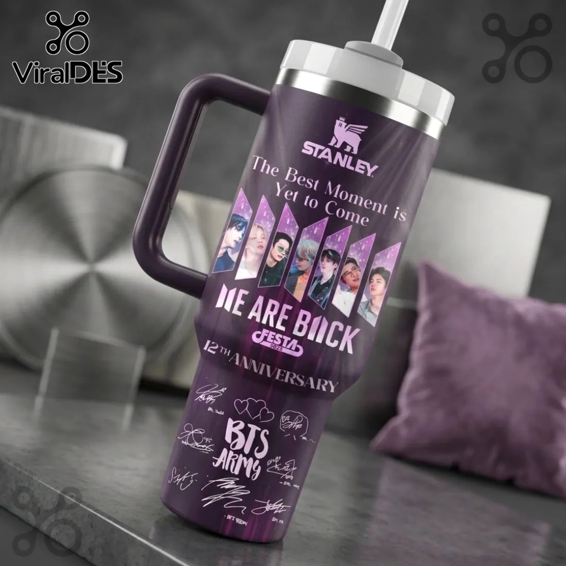 BTS Festa 2025 Custom Name Handle Tumbler