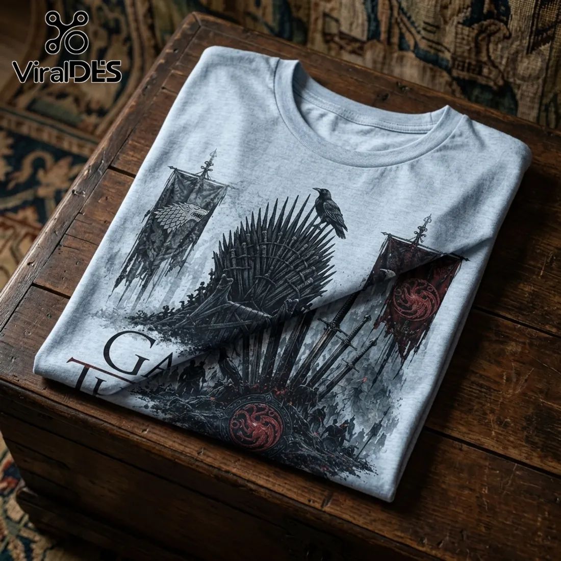 Game of Thrones Iron Throne Light Blue T-Shirt