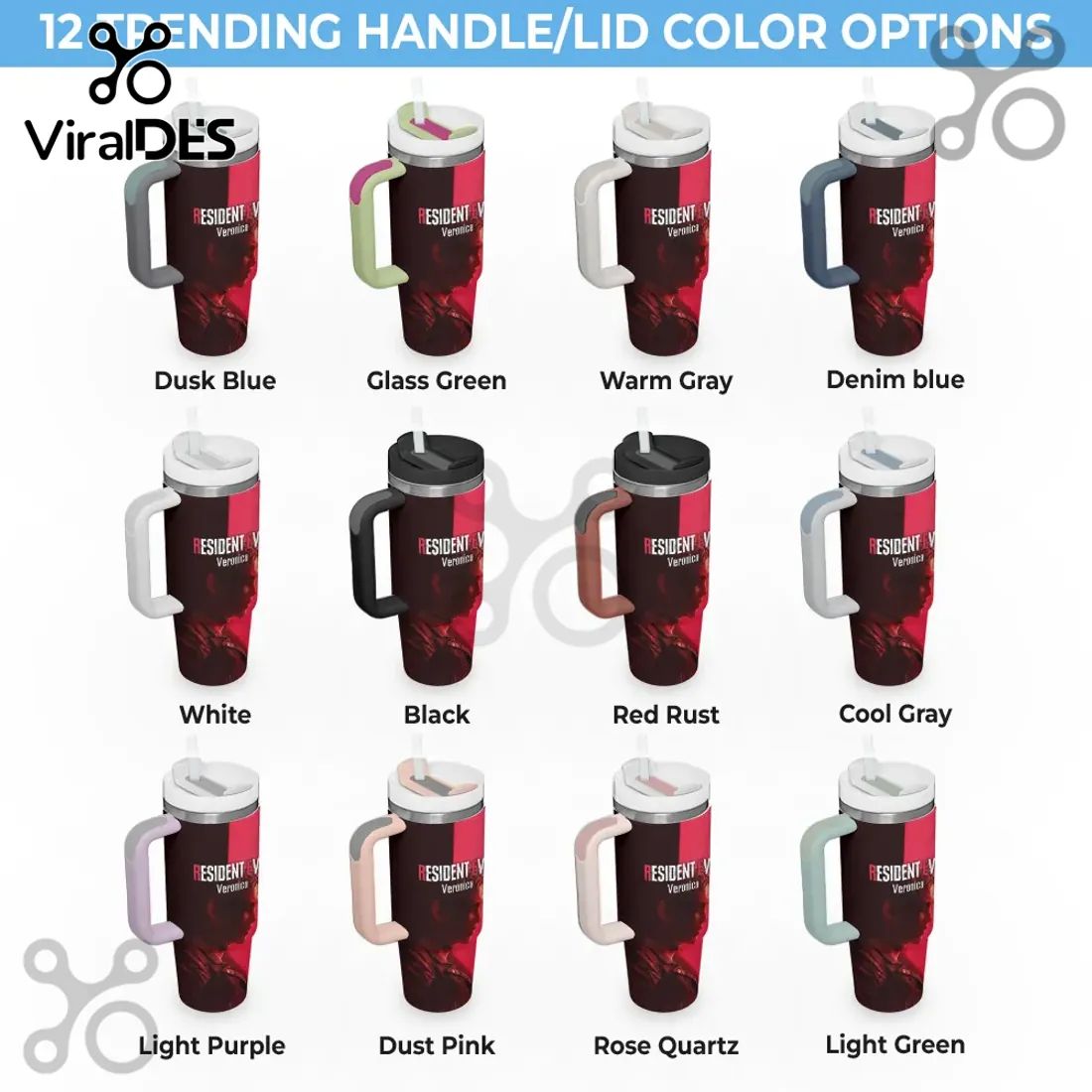 Resident Evil Code Veronica Claire Redfield Stainless Steel 40oz Stanley Tumbler
