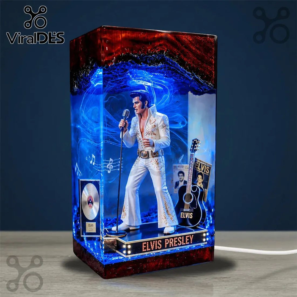 Elvis Presley Epoxy Resin LED Desk Lamp