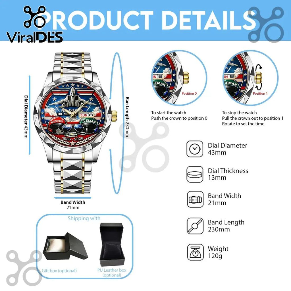 Gun 40th Anniversary 2026 Maverick Iceman Quartz Watch