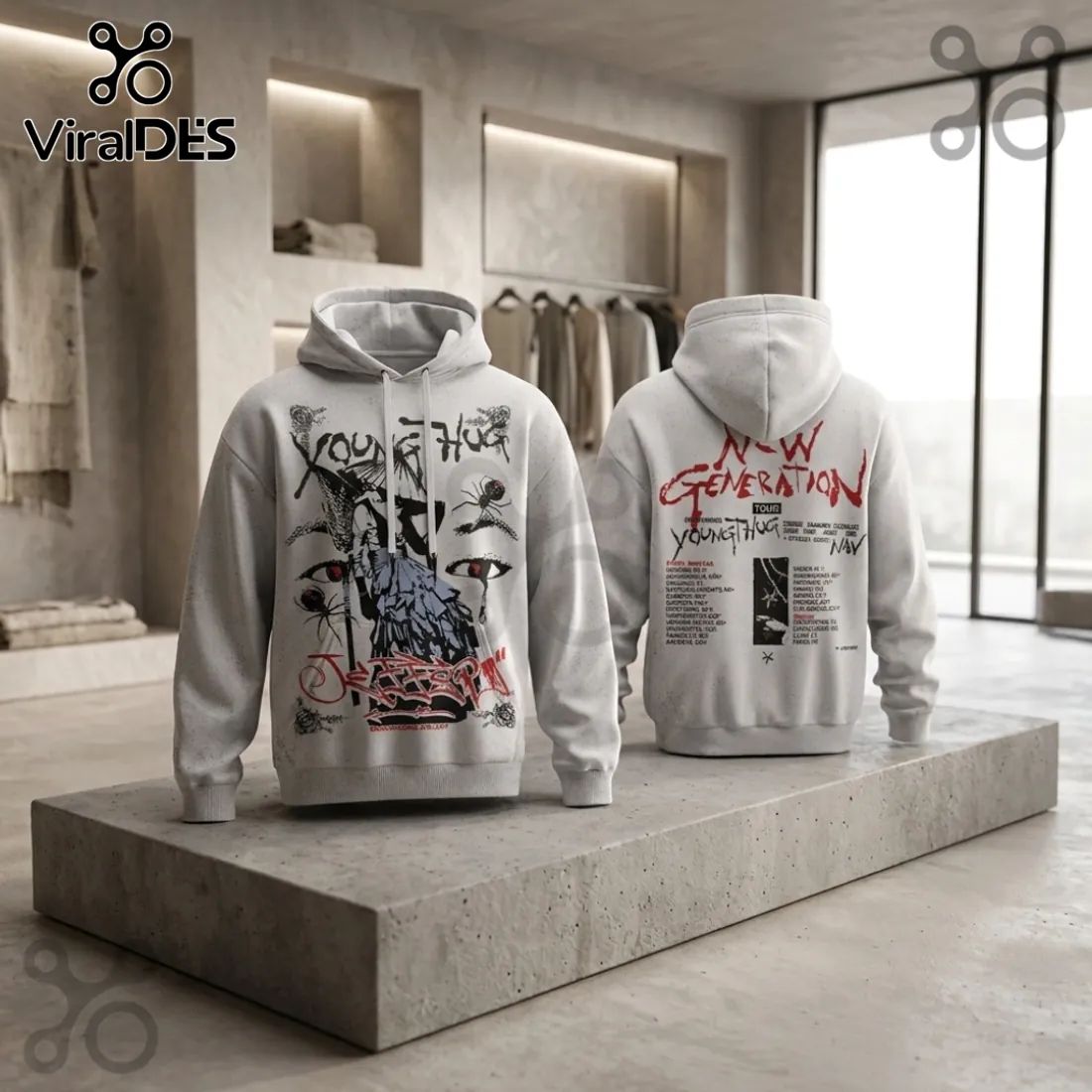 Young Thug New Generation Tour White Hoodie